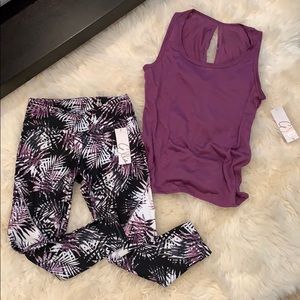 Ellie Activewear Top and Floral Leggings